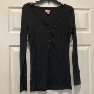 Mossimo Supply Co. Charcoal Long Sleeve Tee